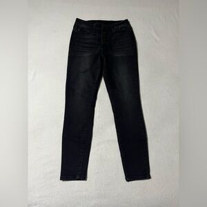 Judy Blue 26x26.5 Skinny‎ Fit Button Fly High Rise Black Denim Stretch Jeans